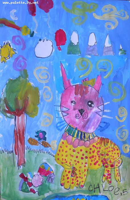 Art Studio PALETTE. Chloe Singchai Picture.   Animals Cats 