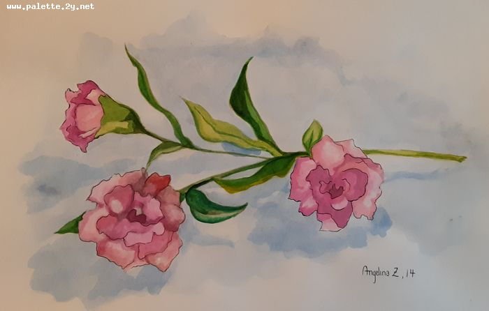 Art Studio PALETTE. Angelina Zhang Picture.  Watercolour Plants Flowers 