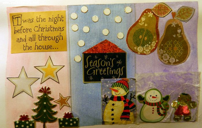 Art Studio PALETTE. Elaine Zhang Picture. Greeting Card Mixed Media Holidays Christmas 