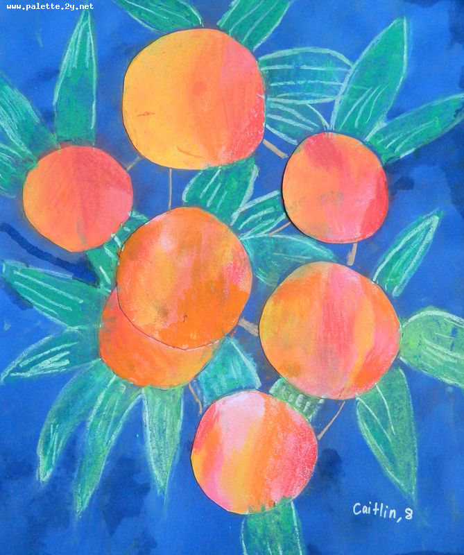 Art Studio PALETTE. Caitlin Wang Picture.  Pastel Still Life Fruits & Vegi 