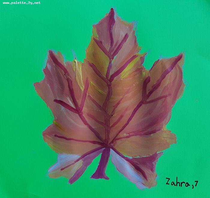 Art Studio PALETTE. Zahra Merchant Picture.  Tempera Plants Leaves 