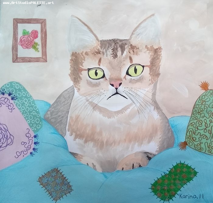 Art Studio PALETTE. Karina  Kostenko Picture.   Animals Cats 