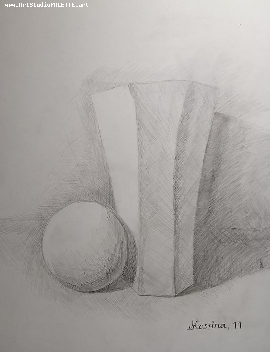 Art Studio PALETTE. Karina  Kostenko Picture.  Pencil Still Life Still Life 