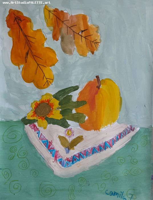 Art Studio PALETTE. Camila Guzhel Picture.  Marker, Tempera Still Life Still Life 