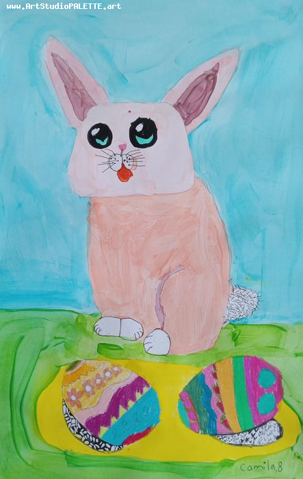 Art Studio PALETTE. Camila Guzhel Picture.  Mixed Media Holidays Easter 
