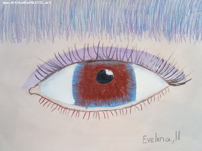 Art Studio PALETTE. Evelina Urbanczyk Picture.  Coloured Pencil People People 