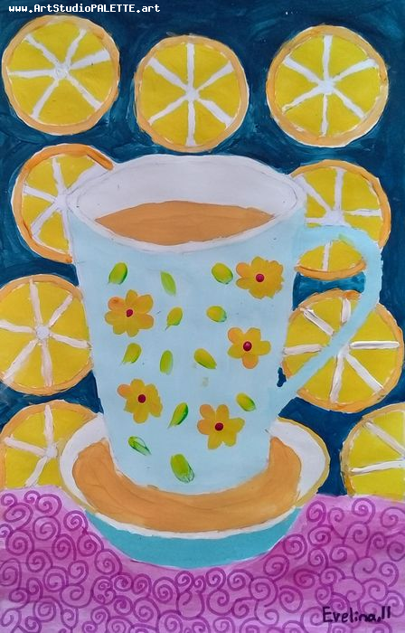 Art Studio PALETTE. Evelina Urbanczyk Picture.  Marker, Tempera Still Life Still Life 