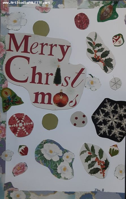 Art Studio PALETTE. Jihu Lee Picture. Greeting Card Applique Holidays Christmas 
