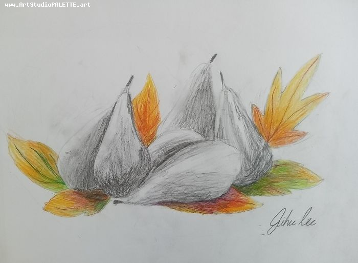 Art Studio PALETTE. Jihu Lee Picture.  Coloured Pencil Still Life Still Life 