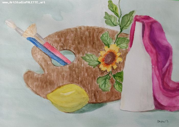 Art Studio PALETTE. Dhisha Senthil Picture.   Still Life Palette 
