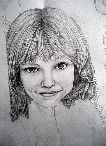 Art Studio PALETTE. Katya Akshentseva Picture. Fine Art Paper Pencil People Selfportrait Selfportrait