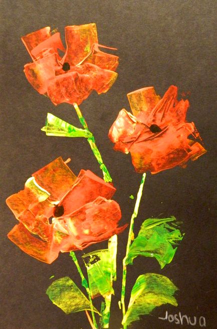 Art Studio PALETTE. Joshua Lukose Picture.  Tempera Plants Flowers 