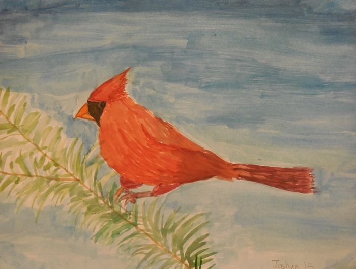 Art Studio PALETTE. Joshua Lukose Picture.  Watercolour Animals Birds 