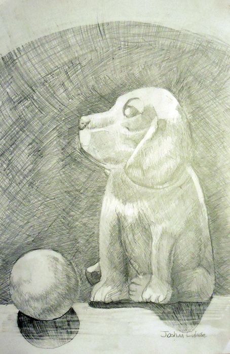 Art Studio PALETTE. Joshua Lukose Picture.  Pencil Animals Dogs 