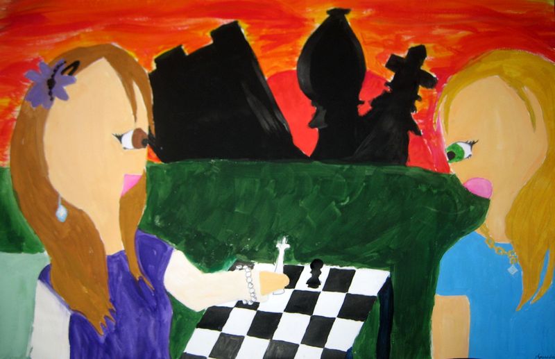 Art Studio PALETTE. Arina Guzhel Picture.   Fantasy Chess 