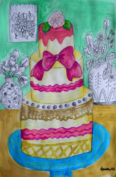 Art Studio PALETTE. Arina Guzhel Picture.   Fantasy Cakes Праздничный Торт