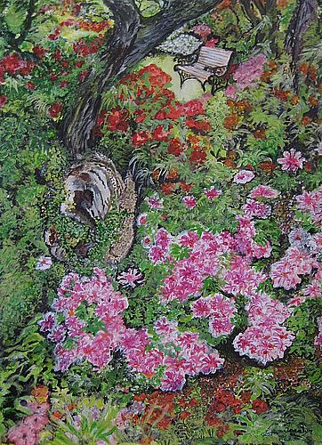 Art Studio PALETTE. Jacelyn Leo Picture. Fine Art Paper Watercolour   The Garden