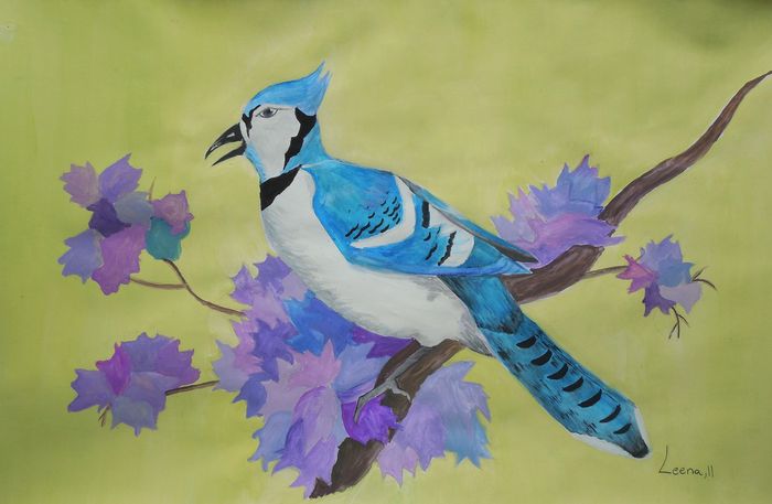 Art Studio PALETTE. Leena  Ballard Picture.  Tempera Animals Birds 