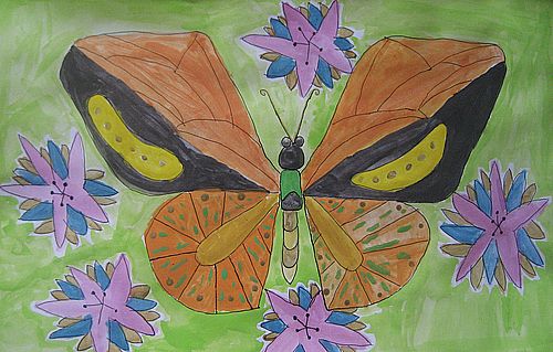 Art Studio PALETTE. Cassydy Siu Picture.  Watercolour, Ink Animals Butterfly 