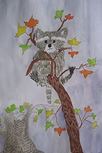 Art Studio PALETTE. Diana Pavel Picture. Fine Art Paper Watercolour Animals Mix 