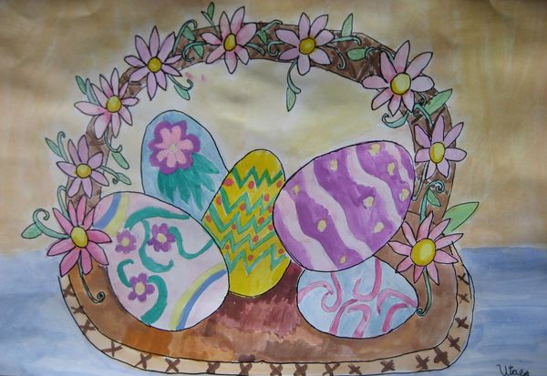 Art Studio PALETTE. Utae Kanauchi Picture. Fine Art Paper Watercolour Holidays Easter 