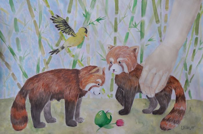 Art Studio PALETTE. Utae Kanauchi Picture.  Watercolour Animals Mix 