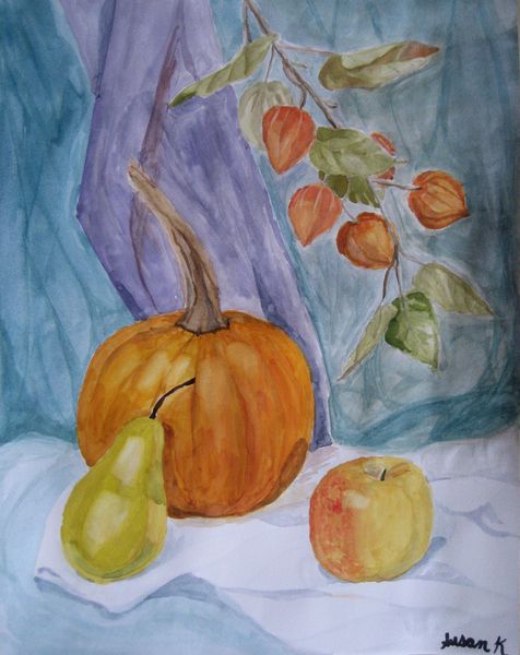 Art Studio PALETTE. Susan  Kuo Picture.   Still Life Fruits & Vegi 