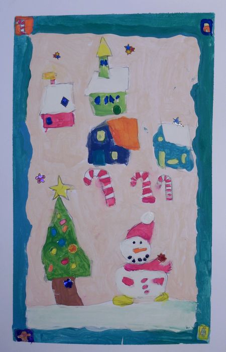 Art Studio PALETTE. Samuel Lukose Picture. Greeting Card  Holidays Christmas 