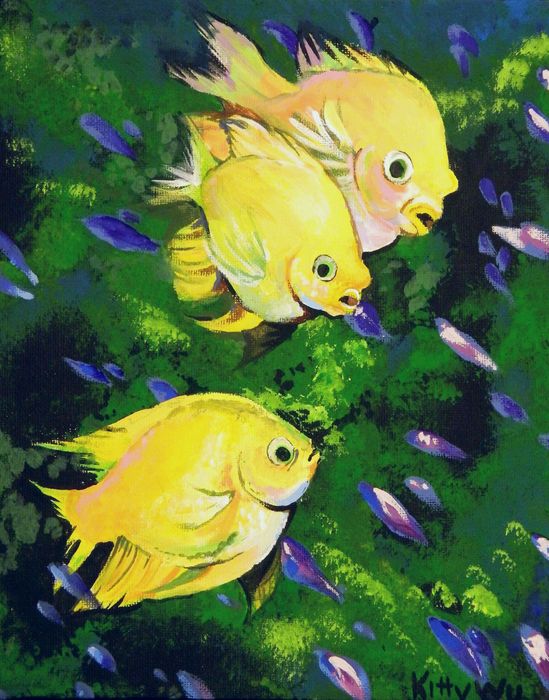 Art Studio PALETTE. Kitty Wu Picture.   Animals Fish 