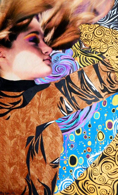 Art Studio PALETTE. Kitty Wu Picture.   Inspired by Klimt 