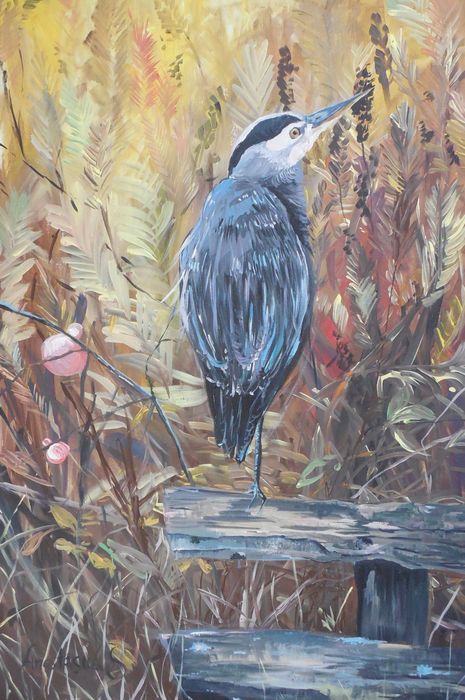 Art Studio PALETTE. Anastasiia Sergeyenko Picture. Canvas Acrylic Animals Birds 