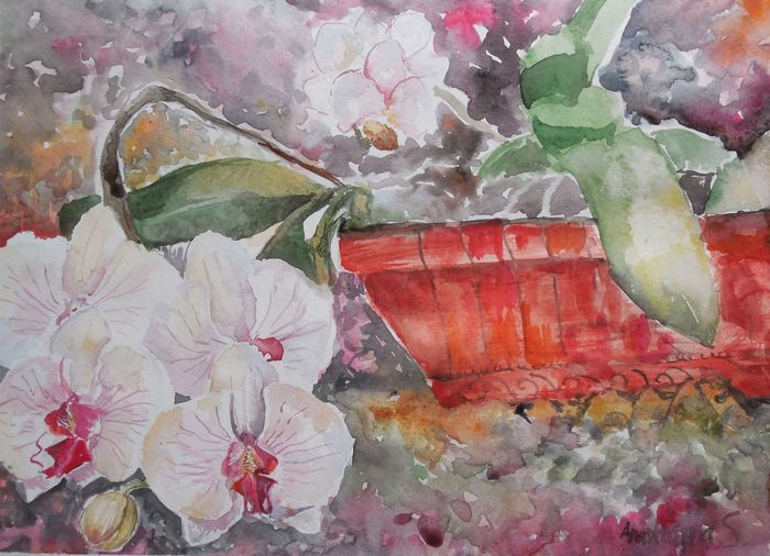Art Studio PALETTE. Anastasiia Sergeyenko Picture.  Watercolour Plants Flowers 