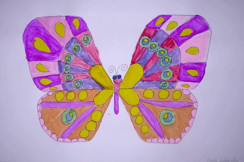 Art Studio PALETTE. Katia  Lubenkova Picture.   Animals Butterfly 