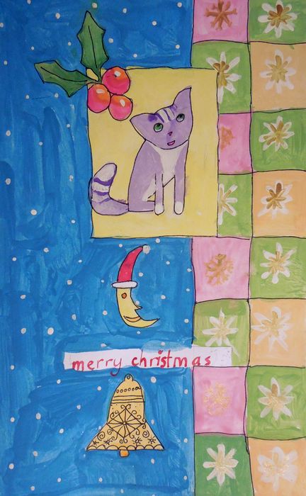 Art Studio PALETTE. Alyona Glazyrina Picture. Greeting Card  Holidays Christmas 