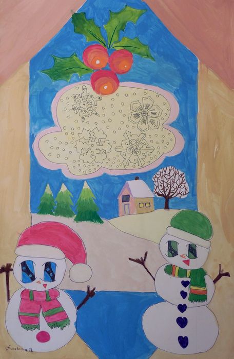 Art Studio PALETTE. Anastasia Nistor Picture. Greeting Card  Holidays Christmas 