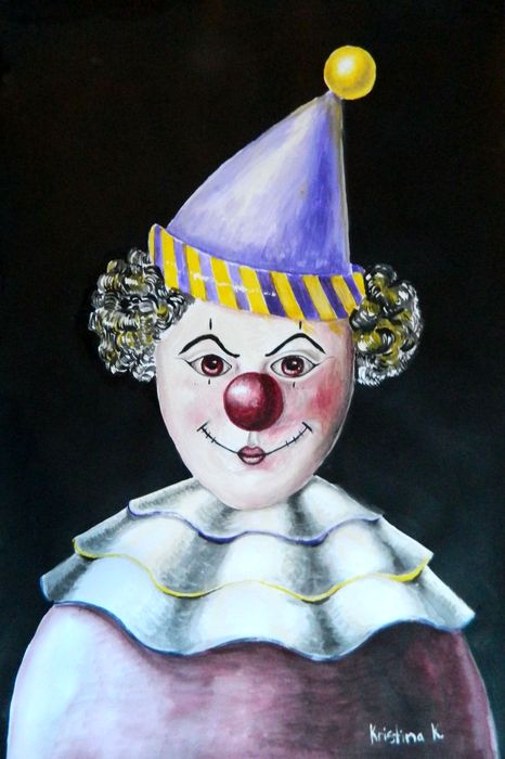 Art Studio PALETTE. Kristina Kozlitina Picture.   Fantasy Clown 