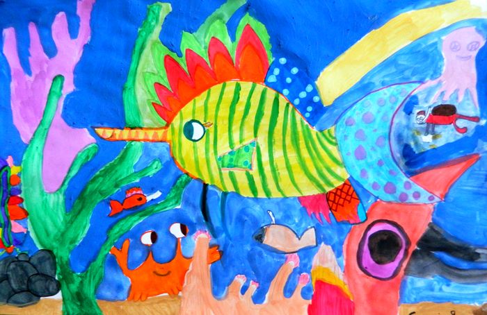Art Studio PALETTE. Eugenia Lupu Picture.   Animals Fish 