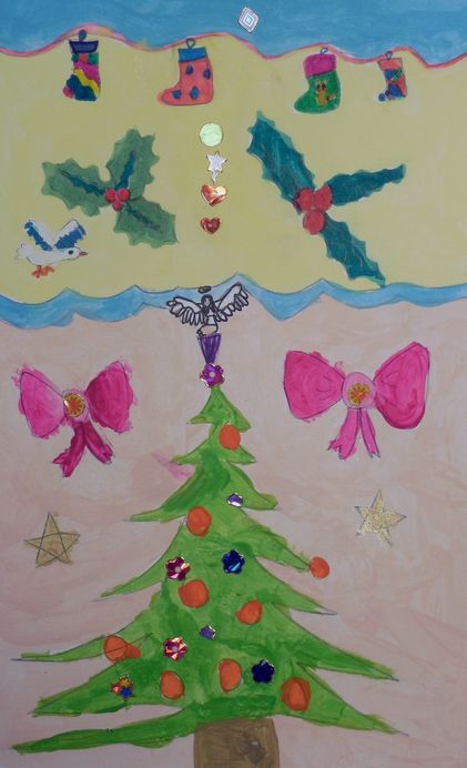 Art Studio PALETTE. Dasha Barin Picture. Greeting Card  Holidays Christmas 
