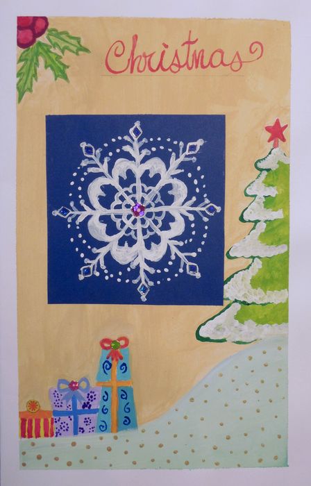Art Studio PALETTE. Milena Markovich Picture. Greeting Card  Holidays Christmas 