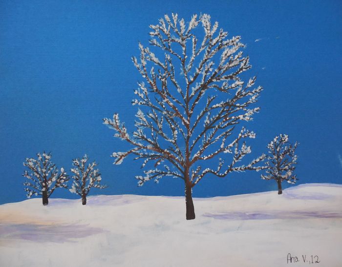 Art Studio PALETTE. Ana Visnjic Picture.   Landscape Winter 