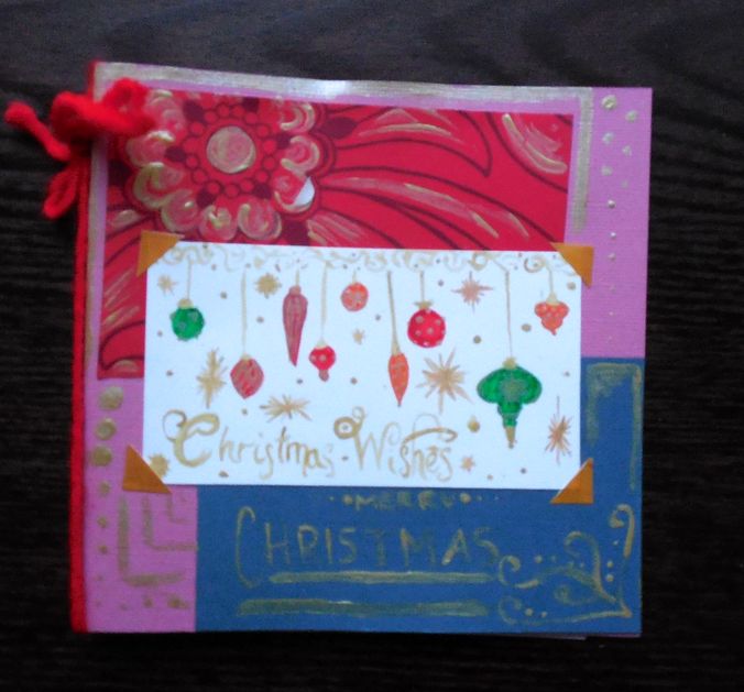 Art Studio PALETTE. Jennie Fang Picture. Greeting Card Mixed Media Holidays Christmas 
