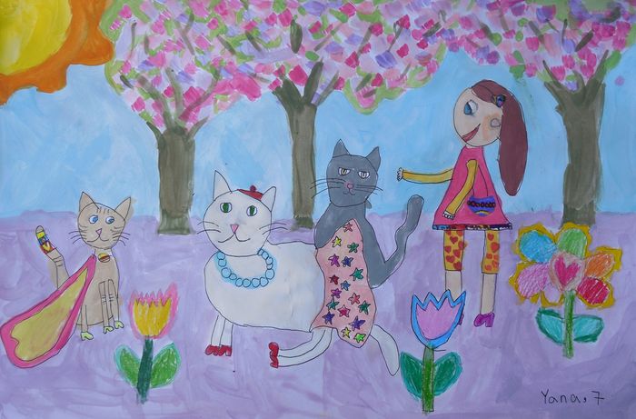 Art Studio PALETTE. Yana Biletska Picture.   Animals Cats 