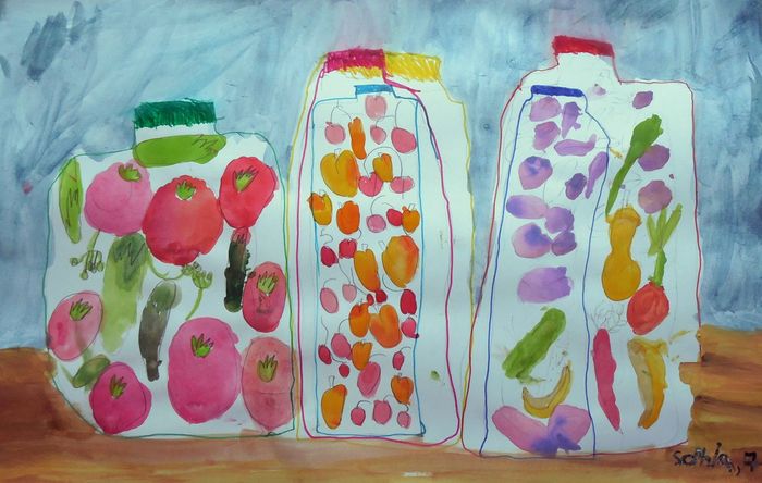 Art Studio PALETTE. Sophia Moore Picture.   Still Life Fruits & Vegi 