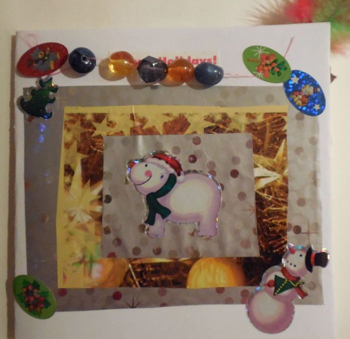 Art Studio PALETTE. Lucy Zhang Picture. Greeting Card Mixed Media Holidays Christmas 