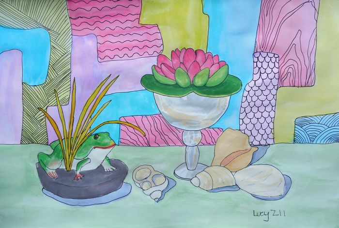 Art Studio PALETTE. Lucy Zhang Picture.  Watercolour, Ink Still Life Still Life 