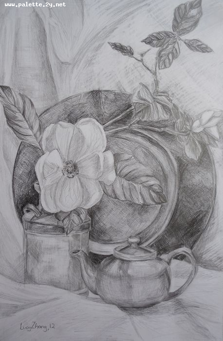 Art Studio PALETTE. Lucy Zhang Picture.  Pencil Still Life Still Life 
