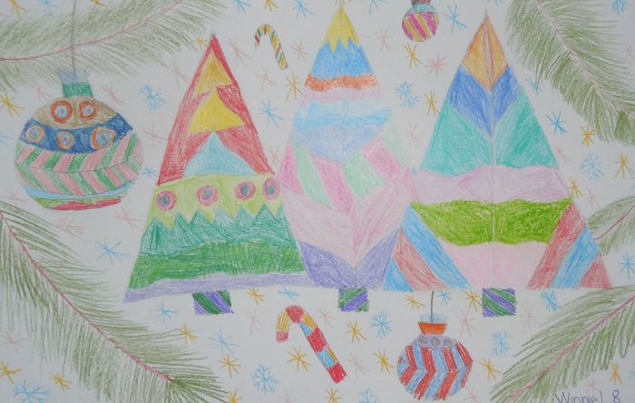 Art Studio PALETTE. Winnie Luan Picture.  Coloured Pencil Holidays Christmas 