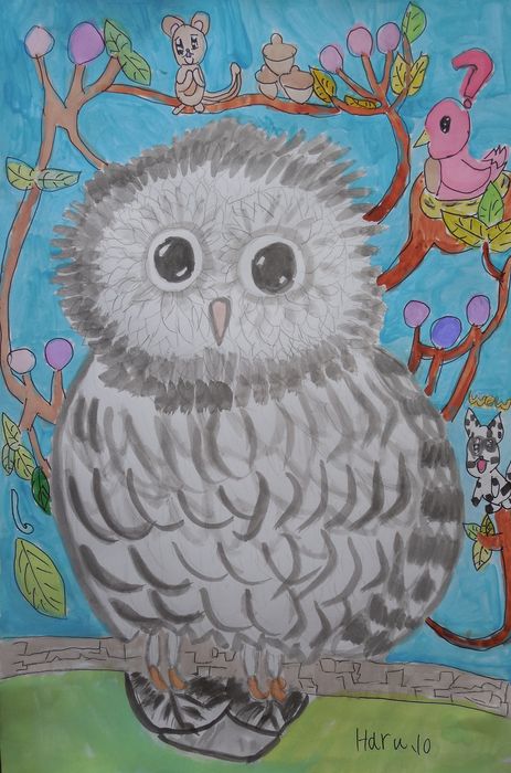 Art Studio PALETTE. Haru Yamanouchi Picture.  Watercolour Animals Birds 