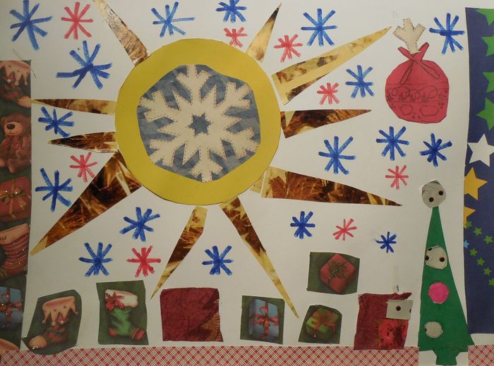 Art Studio PALETTE. Angela Kim Picture. Greeting Card Acrylic Holidays Christmas 