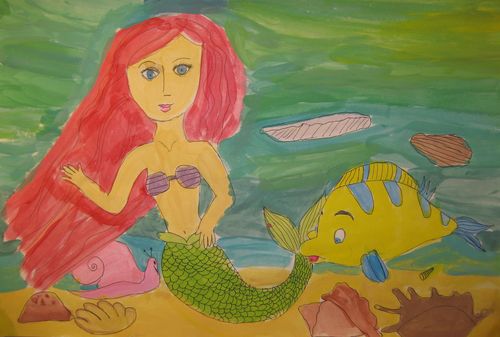 Art Studio PALETTE. Aine Plunkett Picture.   Fantasy Mermaid 
